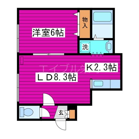 麻生駅 徒歩9分 1階の物件間取画像